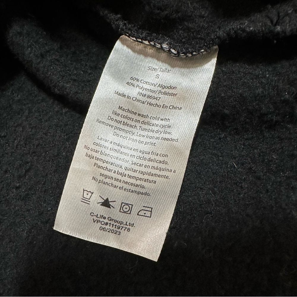 Betty Boop Black “Born to Ride” Sweatshirt, Small - Picture 7 of 7
